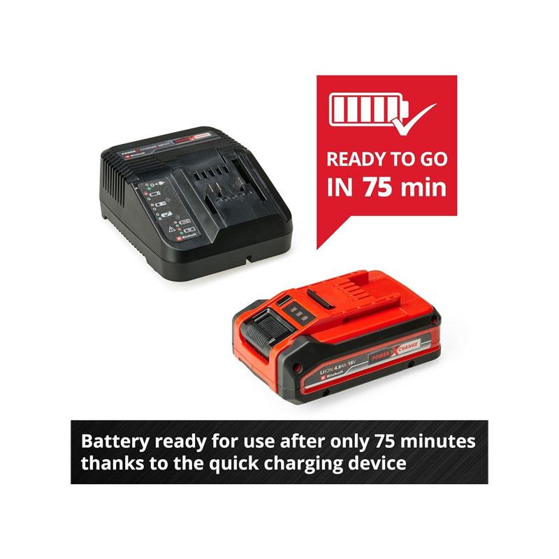 Einhell 4Ah PLUS PXC Starter Kit 18V 4.0Ah Plus Lithium-Ion Battery And Charger Power X-Change 2nd Generation Red/Black