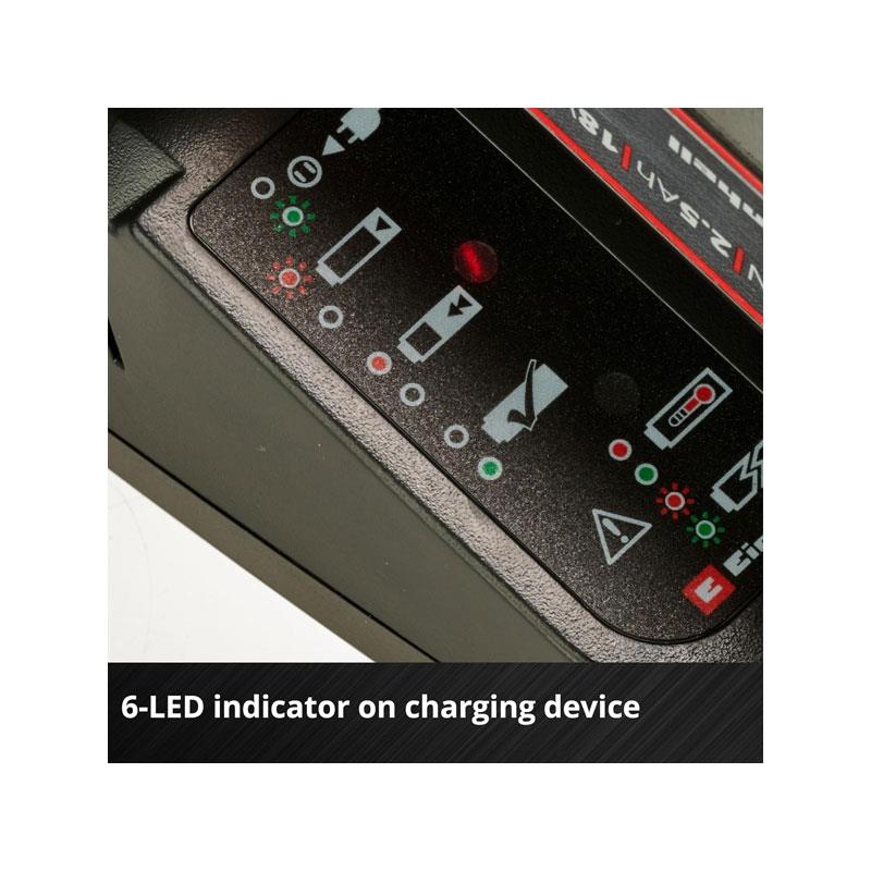 Einhell 4Ah PLUS PXC Starter Kit 18V 4.0Ah Plus Lithium-Ion Battery And Charger Power X-Change 2nd Generation Red/Black