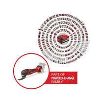 Einhell TP-MG 18 Li BL - Solo Professional Cordless Multi Tool With Accessories 18V Power X-Change Without Battery Black/Red