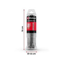 Einhell SDS Plus Hammer Drill Bit Set 4-Cut 160mm 6mm–14mm 7 Piece Silver