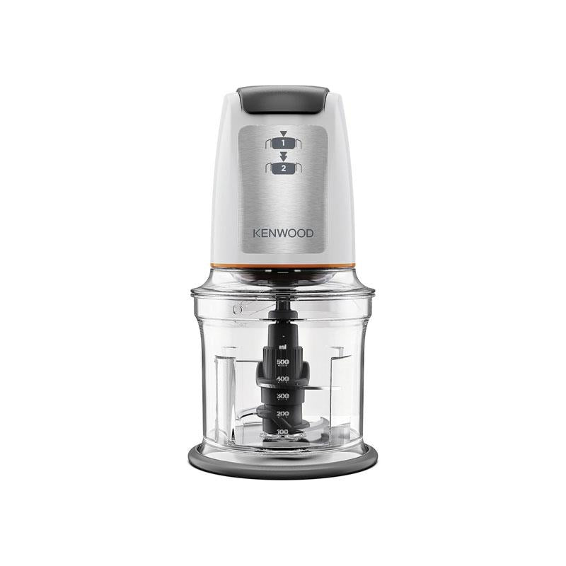 Kenwood Easy Chop Mini Chopper Food Processor Ice Crushing 2 Speeds Quad Blade System Anti-Slip Ring 500W 0.5L Bowl White Main image