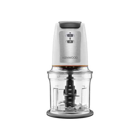 Kenwood Easy Chop Mini Chopper Food Processor Ice Crushing 2 Speeds Quad Blade System Anti-Slip Ring 500W 0.5L Bowl White