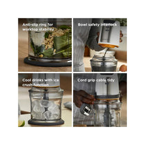 Kenwood Easy Chop Mini Chopper Food Processor Ice Crushing 2 Speeds Quad Blade System Anti-Slip Ring 500W 0.5L Bowl White