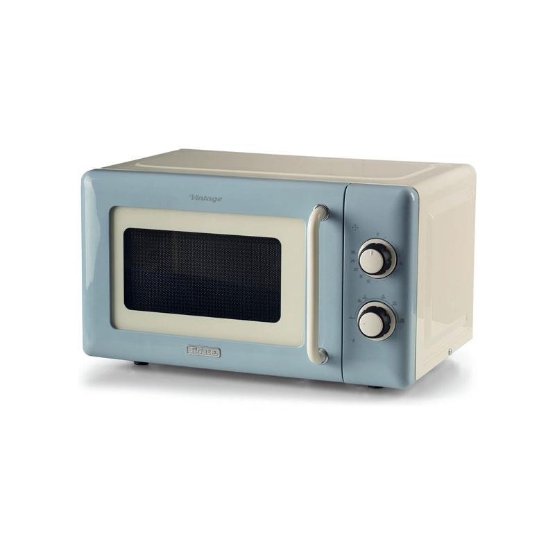 Ariete Vintage Microwave 5 Power Levels 30 Minute Timer 800W 20 Litre Blue Main image
