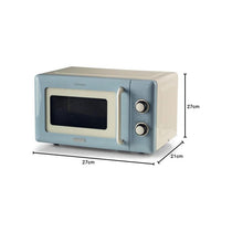 Ariete Vintage Microwave 5 Power Levels 30 Minute Timer 800W 20 Litre Blue