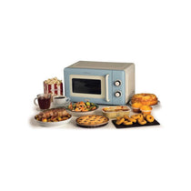 Ariete Vintage Microwave 5 Power Levels 30 Minute Timer 800W 20 Litre Blue