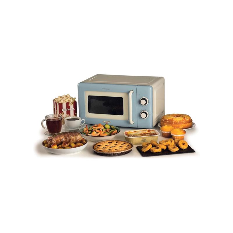 Ariete Vintage Microwave 5 Power Levels 30 Minute Timer 800W 20 Litre Blue