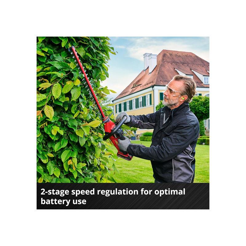 Einhell Professional GP-CH 18/50 Li BL-Solo Cordless Hedge Trimmer 18V Power X-Change Cutting Length 50cm Without Battery Red/Black