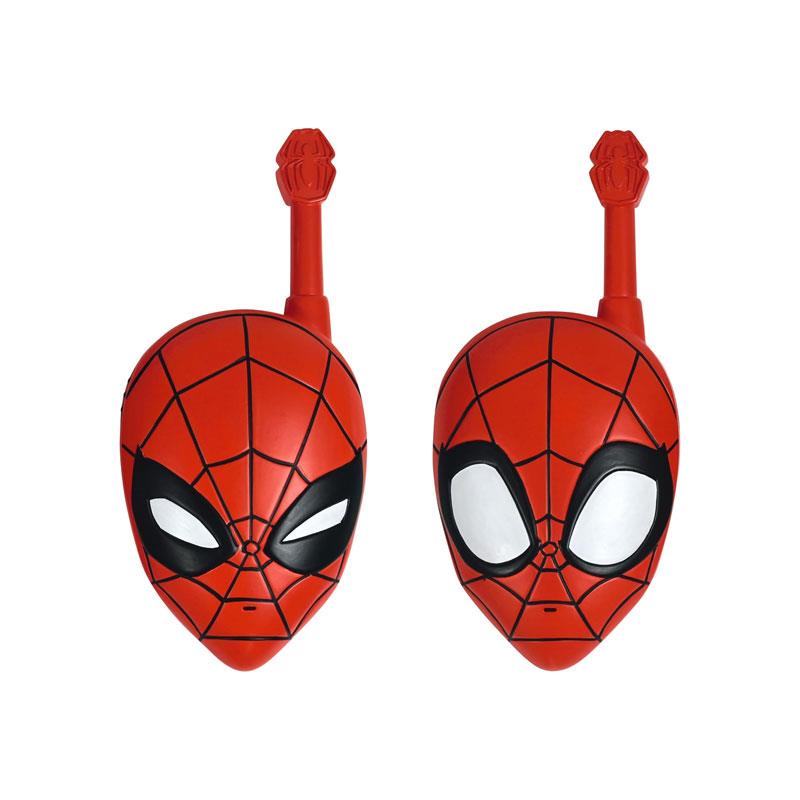 Lexibook 3D Spider-Man Walkie-Talkies 500m 2 Communication Channels Belt Clip Red
