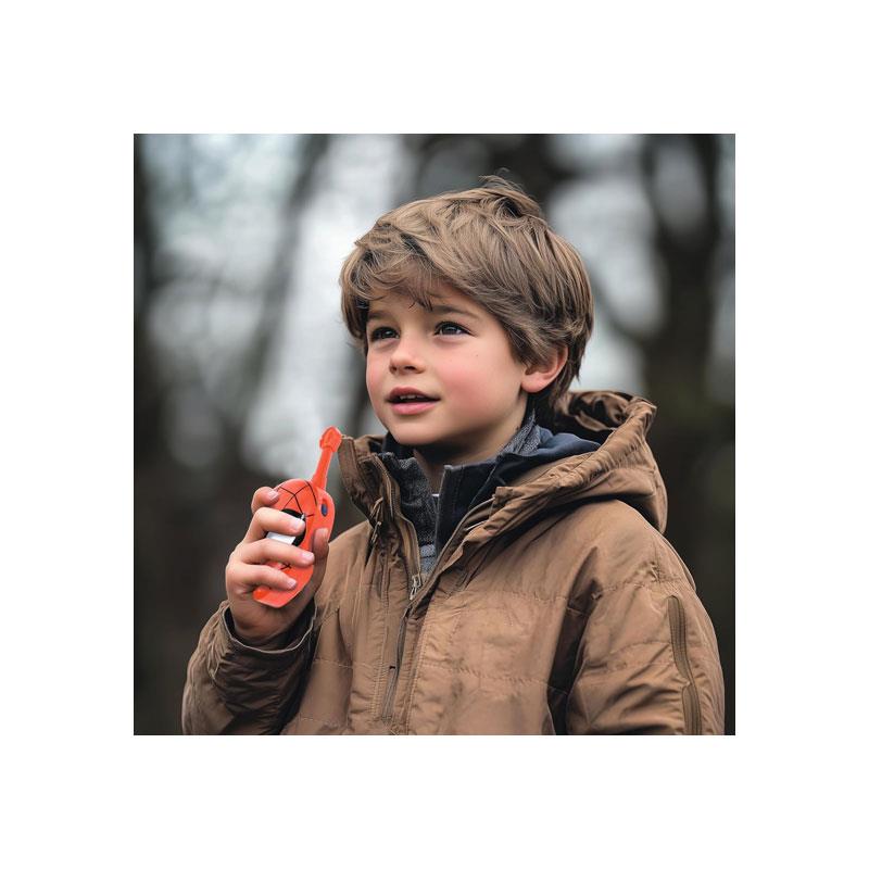 Lexibook 3D Spider-Man Walkie-Talkies 500m 2 Communication Channels Belt Clip Red