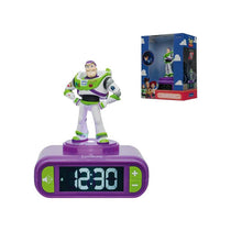 Lexibook 3D Toy Story Childrens Clock With Night Light Alarm Snooze Purple And Green