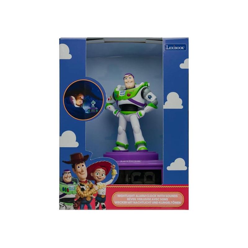 Lexibook 3D Toy Story Childrens Clock With Night Light Alarm Snooze Purple And Green