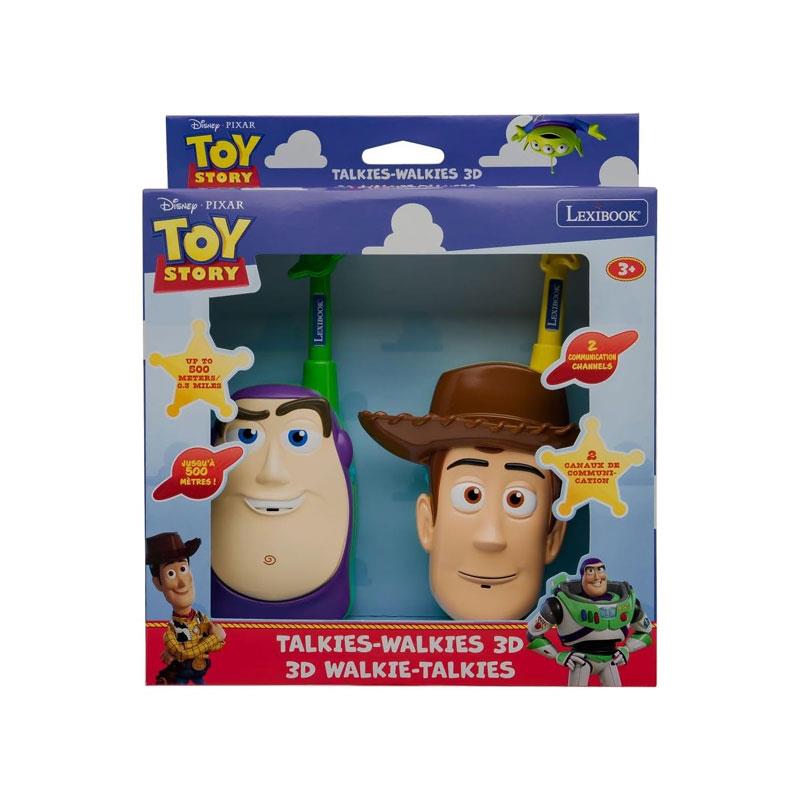 Lexibook Disney 3D Toy Story Walkie-Talkies Buzz Lightyear And Woody 500M Range Dual Channels Belt Clip Green/Yellow