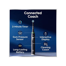 Oral-B iO6 Rechargeable Electric Toothbrush With Travel Case 5 Brushing Modes Interactive Display Black Lava