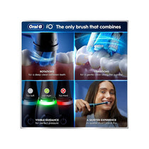 Oral-B iO6 Rechargeable Electric Toothbrush With Travel Case 5 Brushing Modes Interactive Display Black Lava