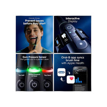 Oral-B iO6 Rechargeable Electric Toothbrush With Travel Case 5 Brushing Modes Interactive Display Black Lava