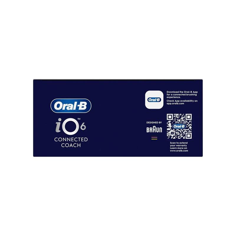 Oral-B iO6 Rechargeable Electric Toothbrush With Travel Case 5 Brushing Modes Interactive Display Black Lava