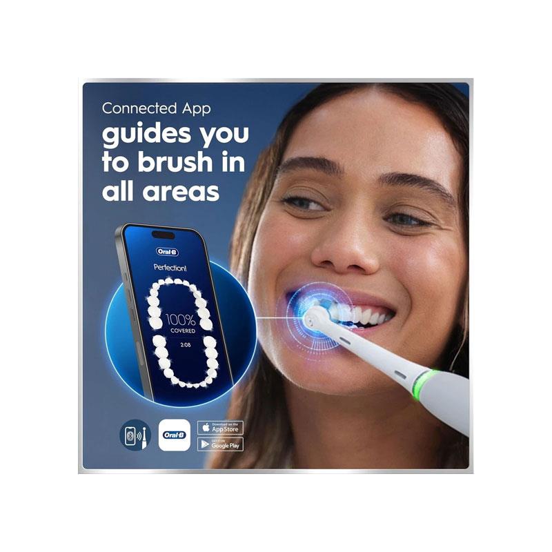 Oral-B iO6 Rechargeable Electric Toothbrush With Travel Case 5 Brushing Modes Interactive Display Grey Opal