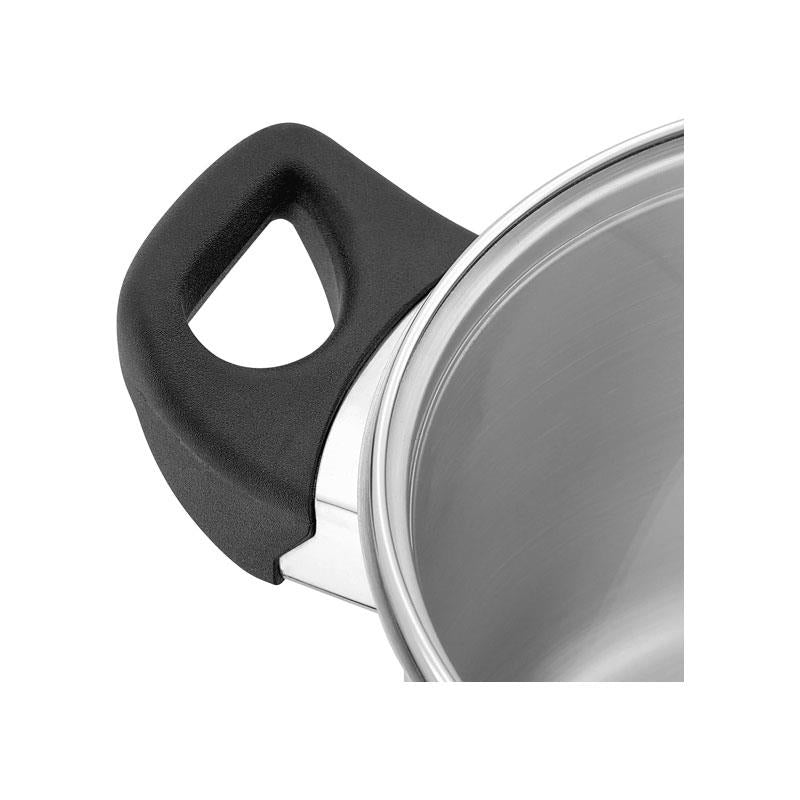 Judge Vista Cookware Set 3 Piece 18cm Saucepan 20cm Casserole 24cm Stockpot Polished Stainless Steel Silver
