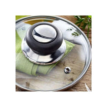 Judge Vista Shallow Casserole Stainless Steel Non-Stick Frying Pan With Shatterproof Glass Lid 24cm/2.4 Litre Silver