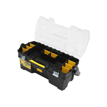 Stanley 24-Inch Heavy Duty Toolbox Tote With Portable Organizer Removable Dividers And Metal Latch (60cm) Black/Yellow