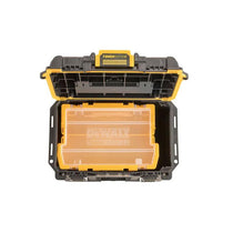 DeWalt TOUGHSYSTEM 2.0 Deep Compact Toolbox Half Width Heavy Duty Storage Case (34kg Capacity) Black/Yellow