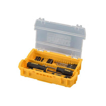 DeWalt TOUGHSYSTEM 2.0 Deep Compact Toolbox Half Width Heavy Duty Storage Case (34kg Capacity) Black/Yellow