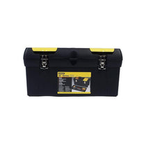 Stanley 24-Inch Portable Tool Box With Metal Latches Removable Tote Tray And 2 Lid Organizers (60cm) Black/Yellow