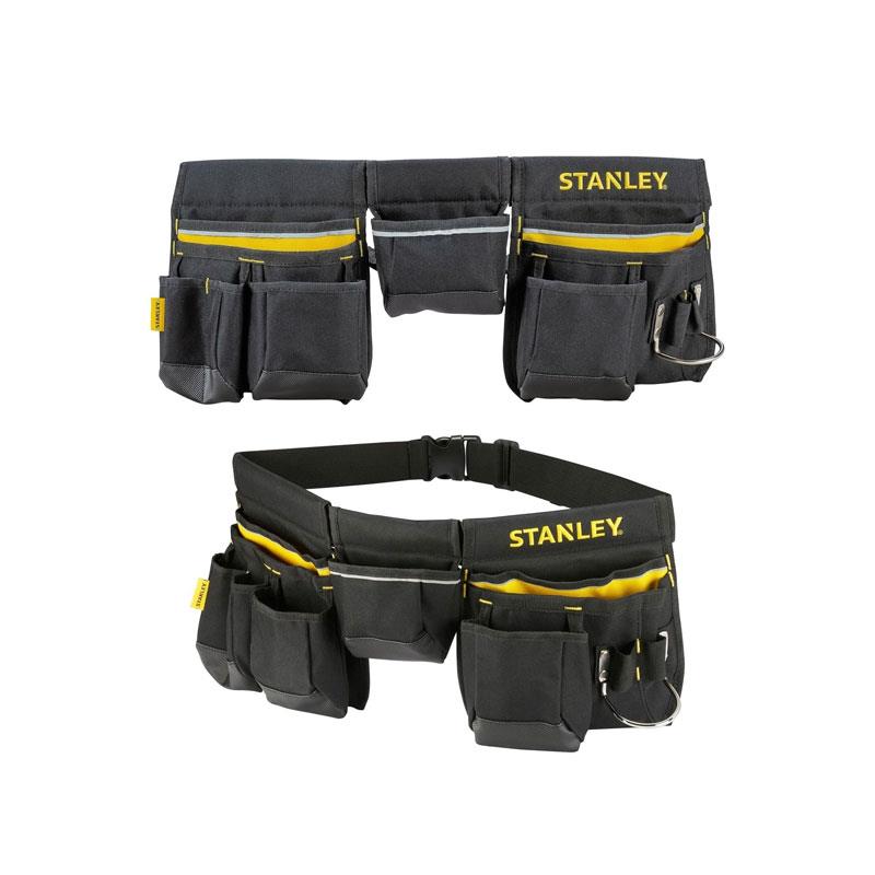 Stanley Essential Tool Belt Pouch Apron With Integrated Hammer Loop And Tape Pocket Black/Yellow Secondary image