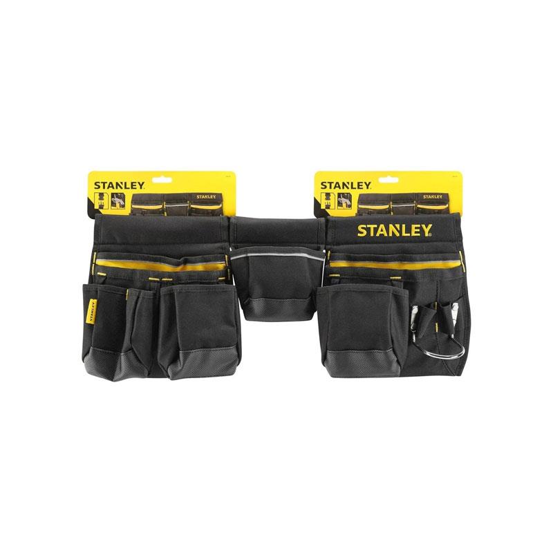 Stanley Essential Tool Belt Pouch Apron With Integrated Hammer Loop And Tape Pocket Black/Yellow
