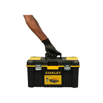 Stanley Essentials 19-Inch Plastic Cantilever Toolbox Multi-Level Storage Organizer (22kg Capacity) Black/Yellow