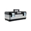 Stanley Galvanised Metal Toolbox 23 Inch Heavy Duty Tool Box With Tote Tray Silver/Black