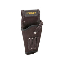 Stanley Leather Drill Holster With 3 Drill Bit Organizer Pockets Brown