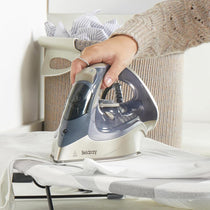 Beldray Powerlite Steam Iron 3200W Ceramic Soleplate Auto Shut-Off 320ml Water Tank Titanium