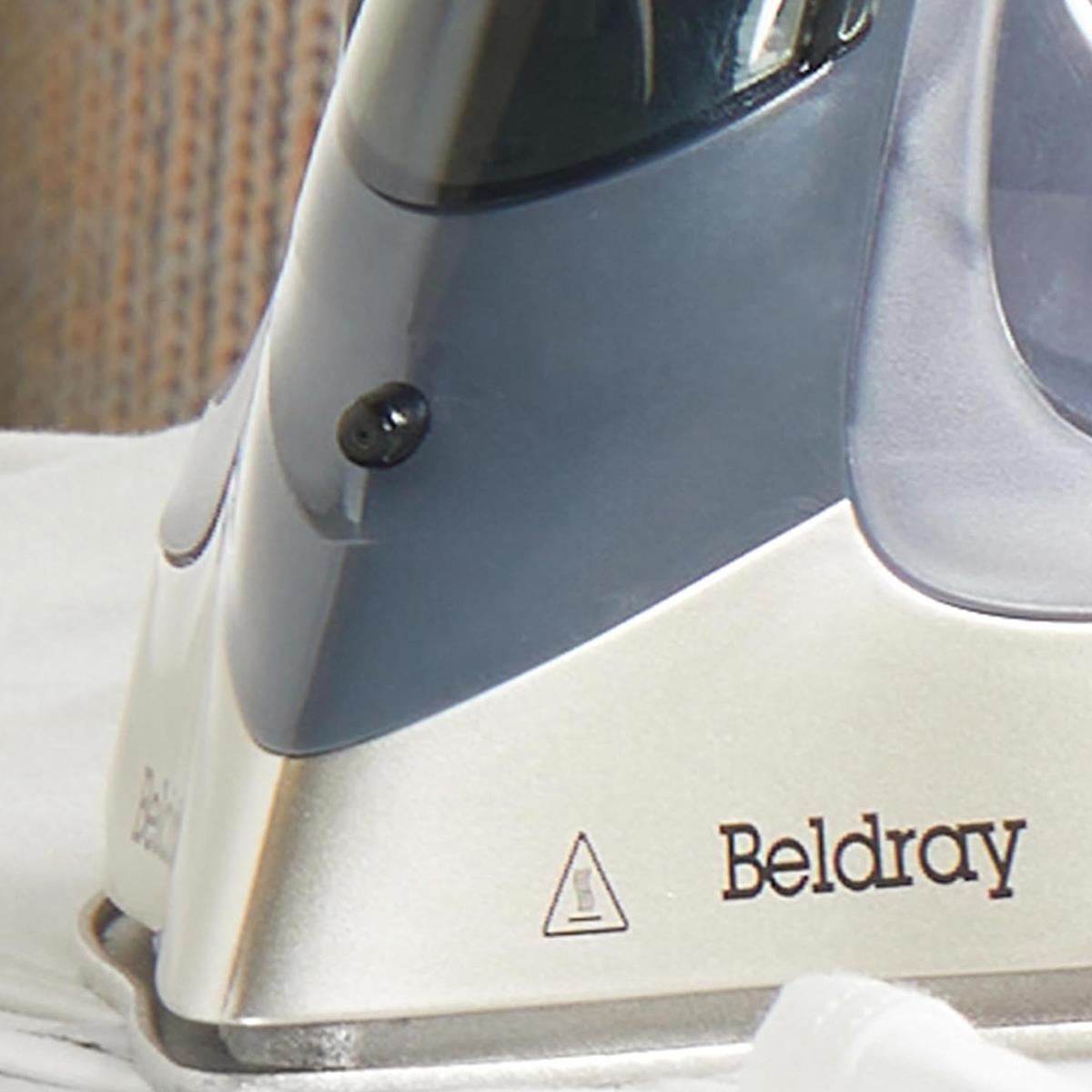 Beldray Powerlite Steam Iron 3200W Ceramic Soleplate Auto Shut-Off 320ml Water Tank Titanium