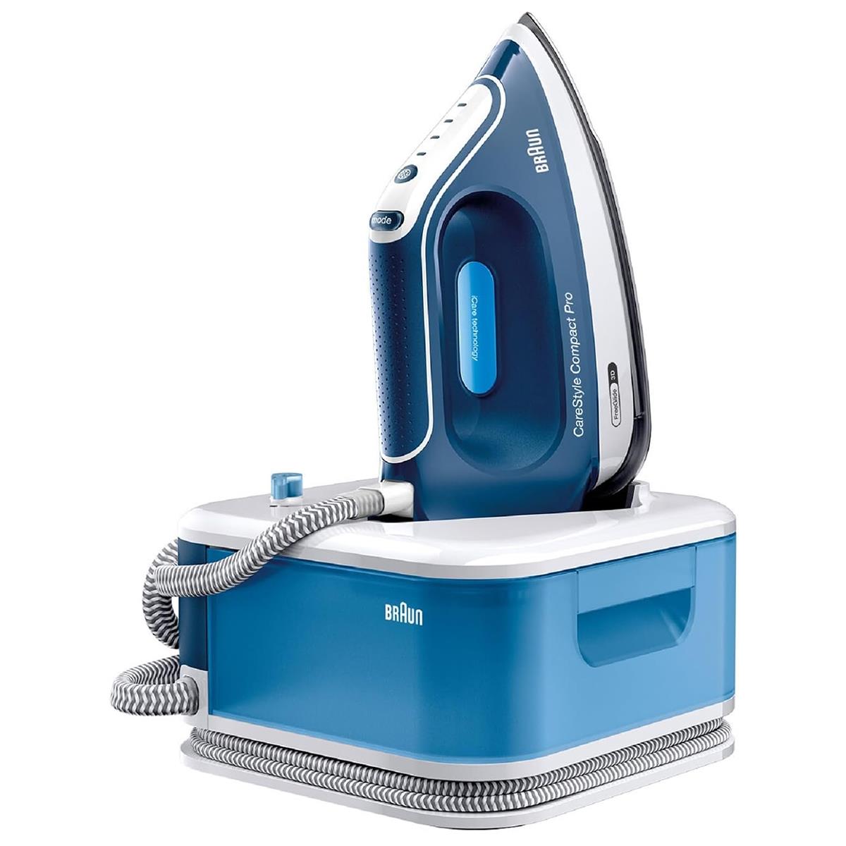 Braun CareStyle Compact Pro Steam Generator Iron 2400W FreeGlide 3D Soleplate 1.5L Tank Blue Main image