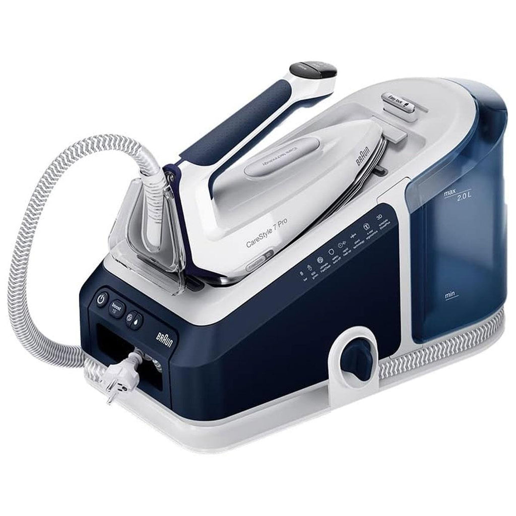 Braun CareStyle 7 Pro Steam Generator Iron with FreeGlide 3D Ceramic Soleplate Smart iCare Mode 2700W Blue
