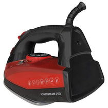 Igenix PowerSteam Pro Steam Iron 2600W Ceramic Soleplate 380ml Water Tank Vertical Steam Red/Black