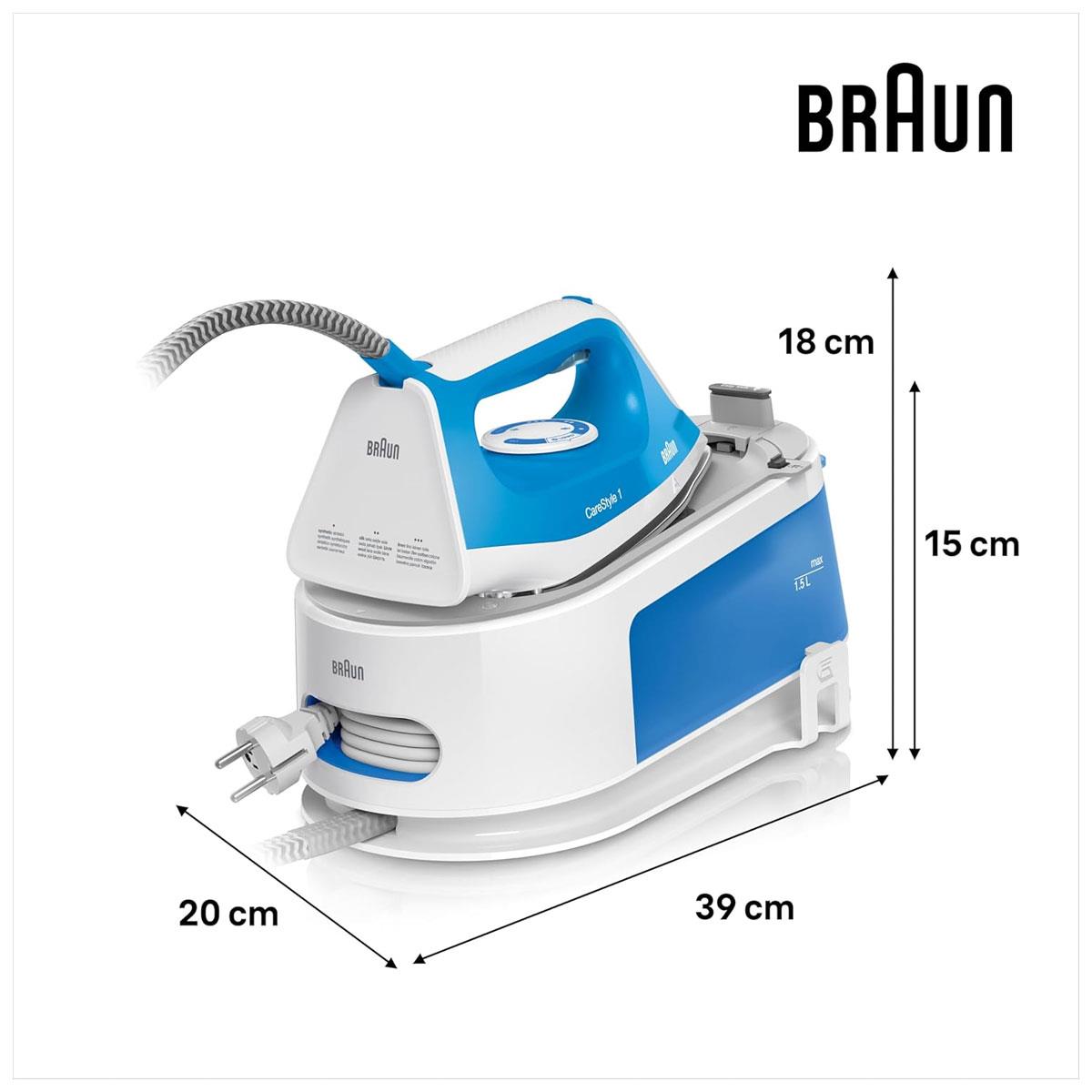 Braun CareStyle 1 Pro Steam Generator Iron with FreeGlide 3D SuperCeramic Soleplate 2200W 1.5L Water Tank White/Blue Secondary image