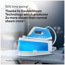 Braun CareStyle 1 Pro Steam Generator Iron with FreeGlide 3D SuperCeramic Soleplate 2200W 1.5L Water Tank White/Blue