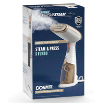 Conair Turbo Extreme Steam Handheld Clothes Steamer 230ml Water Tank 1560W UK Plug White/Champagne