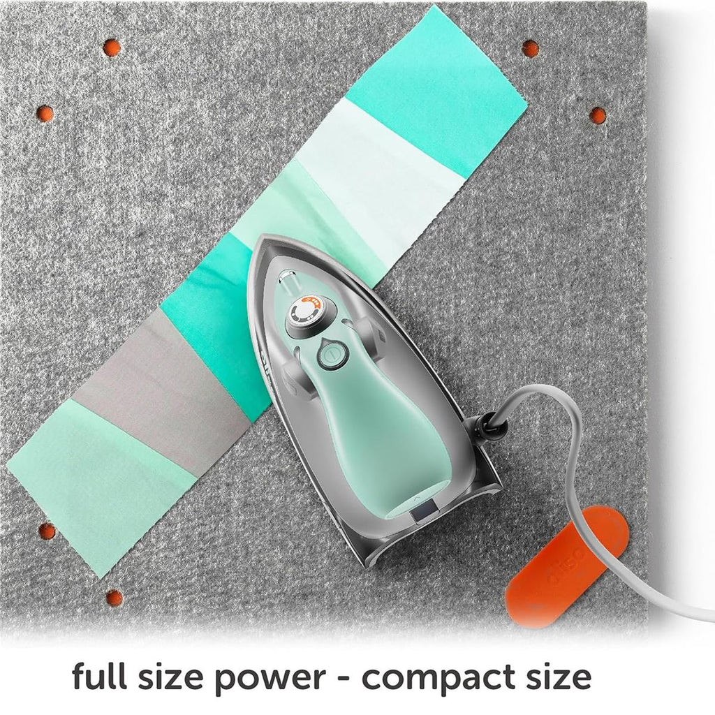 Oliso M3Pro Mini Project Steam Iron With Diamond Ceramic Soleplate LED ProLight Dual Steam Aqua