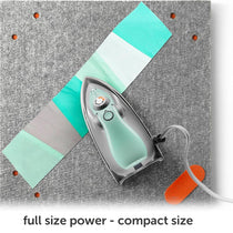 Oliso M3Pro Mini Project Steam Iron With Diamond Ceramic Soleplate LED ProLight Dual Steam Aqua