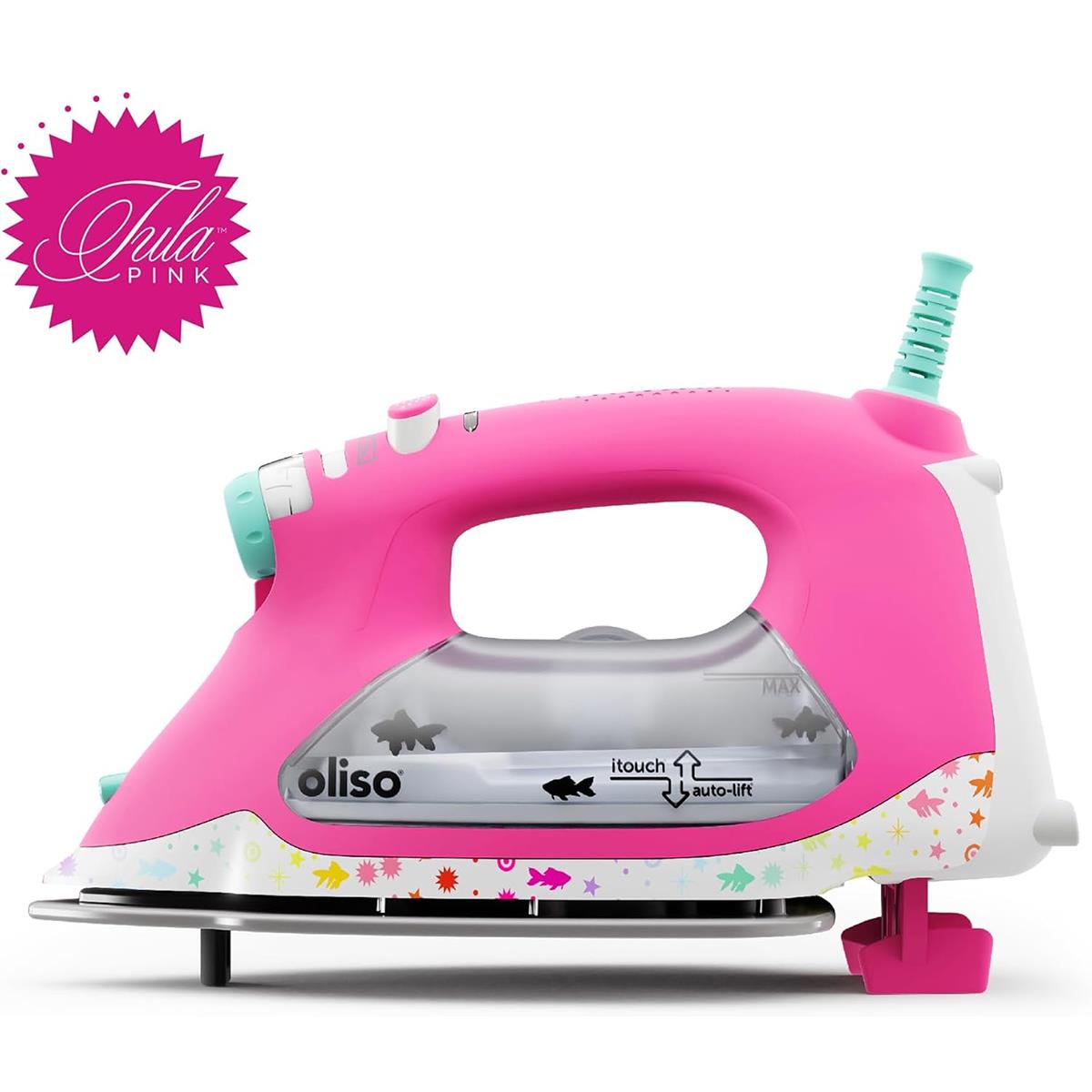 Oliso TG1600 Pro Plus Smart Iron With iTouch Auto Lift Diamond Ceramic Soleplate Tula Pink Edition Secondary image