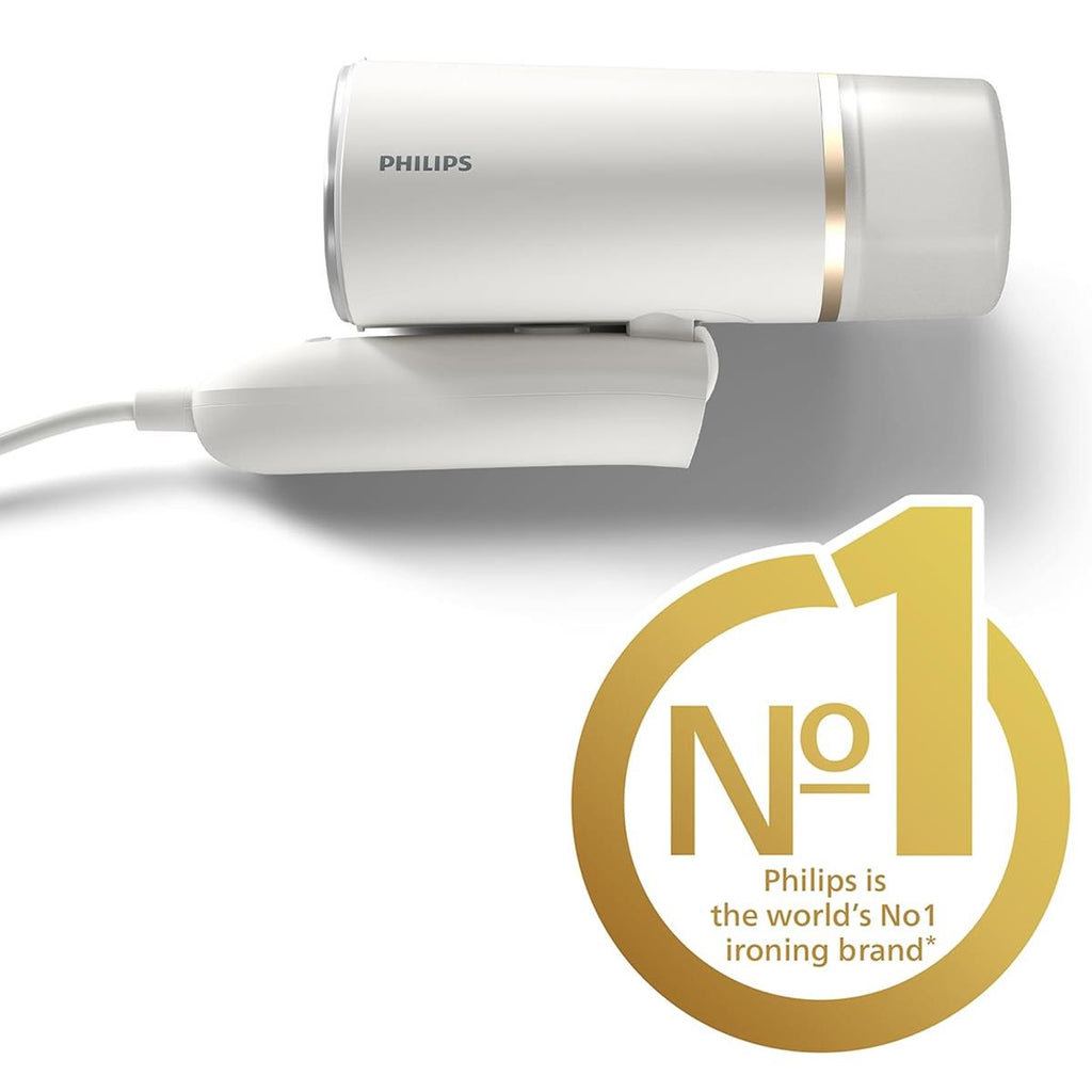 Philips 3000 Series Handheld Garment Steamer 1000W Foldable 120ml Water Tank White
