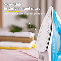 Russell Hobbs Supreme Steam Traditional Iron 2400W Stainless Steel Soleplate 300ml Tank Vertical Steam Blue/White