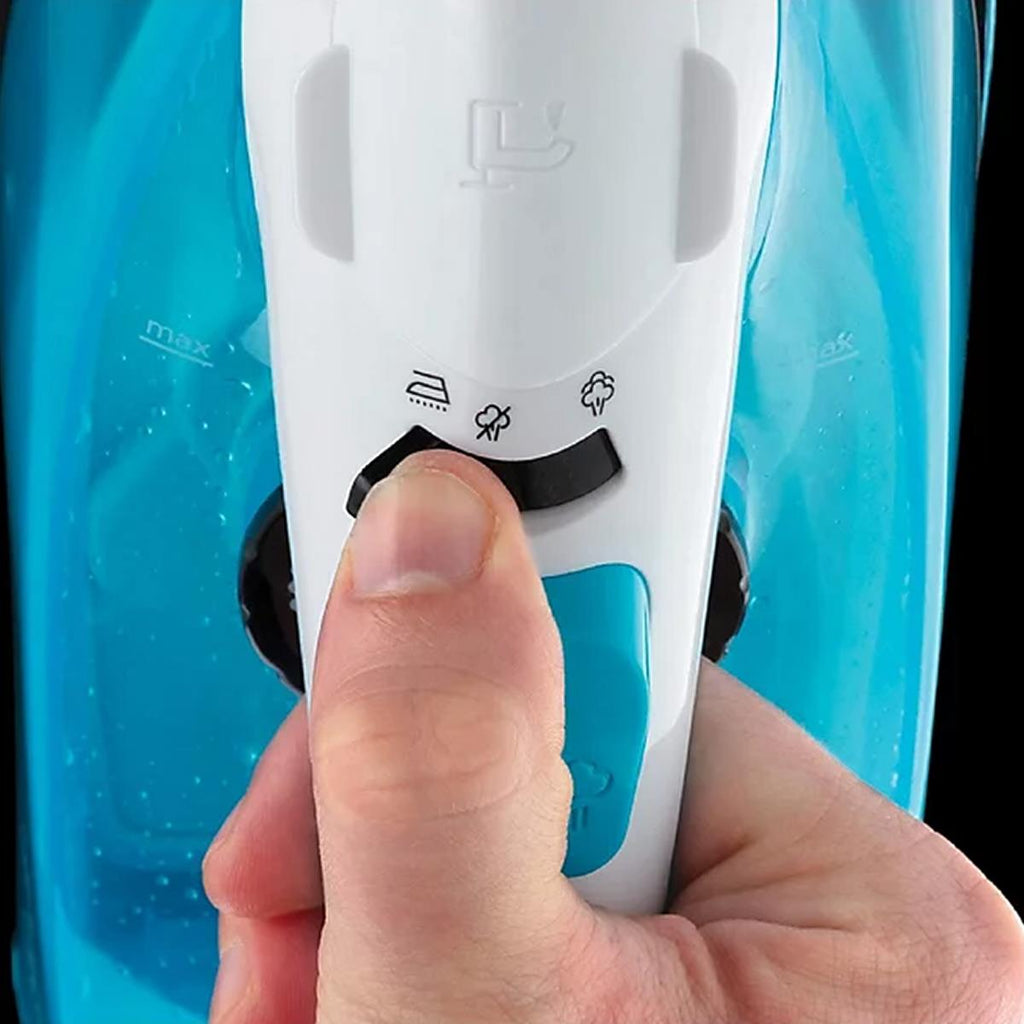 Russell Hobbs My Iron Steam Iron Ceramic Soleplate 1800W 260ml Tank Blue And White