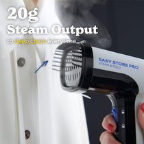 Russell Hobbs Steam Genie Easy Store Handheld Clothes Steamer 1500W Foldable 150ml White & Black