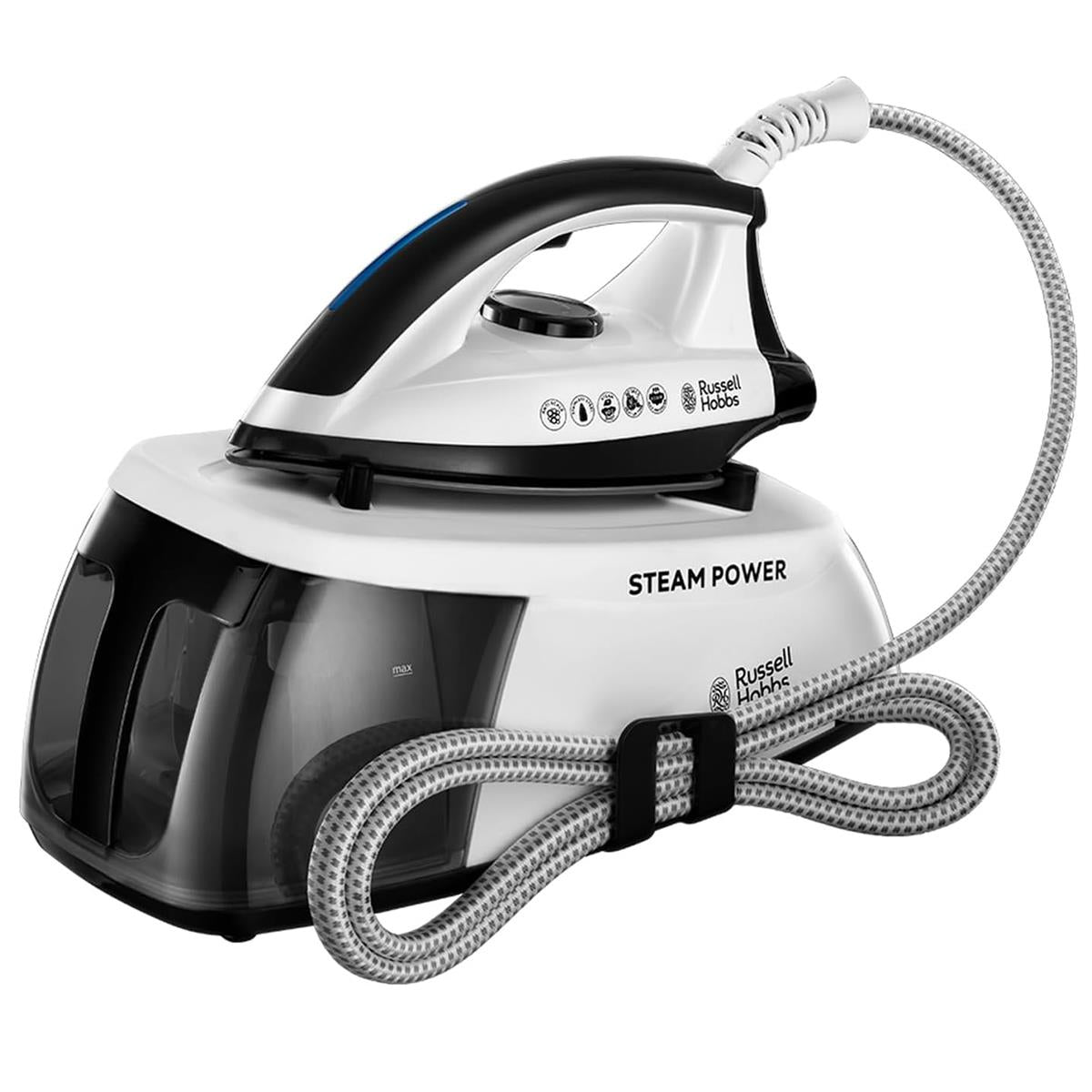 Russell Hobbs Steam Power Series 1 Steam Generator Iron 2400W 1.3L Black And White Main image