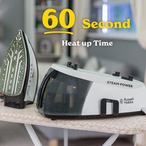 Russell Hobbs Steam Power Series 1 Steam Generator Iron 2400W 1.3L Black And White